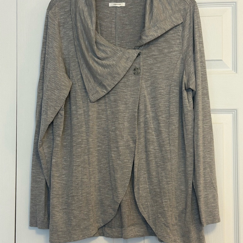 Maurices Heather Gray Knit Cardigan